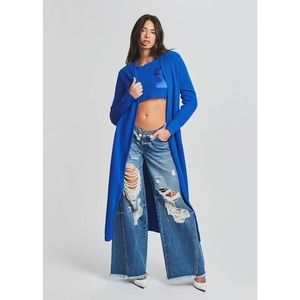 SER.O.YA Kamila Knit Cardigan | Royal Blue | Size XS